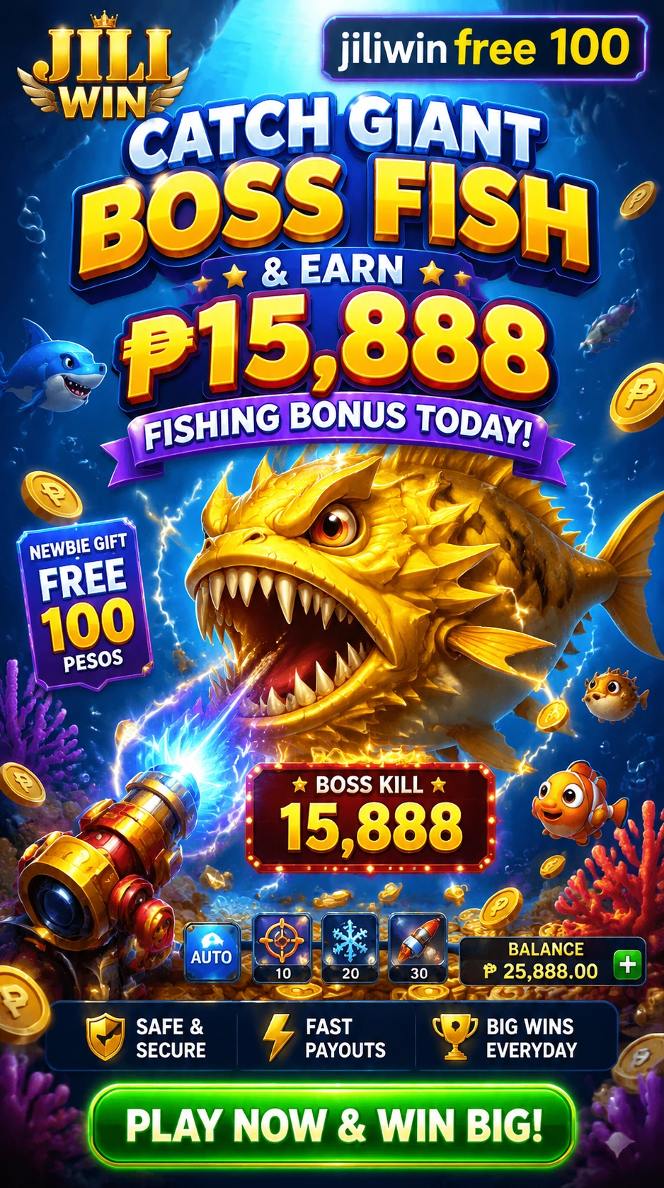 Fishing table with fast target changes and vivid effects