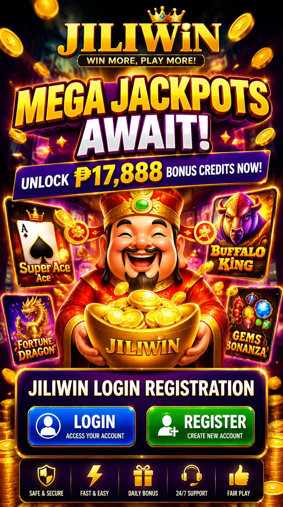 Online slot hero visual for JILIWIN Slot category hub
